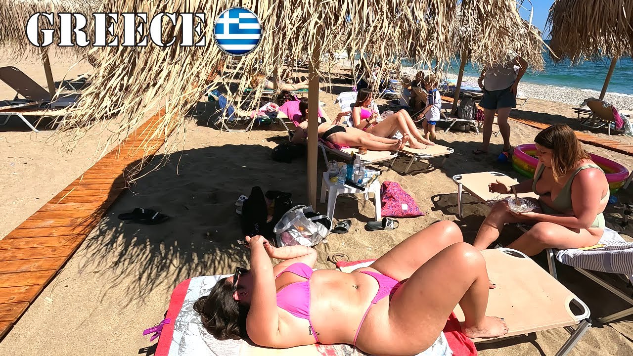 Greece Halkidiki Beach Walk Tour nude beach