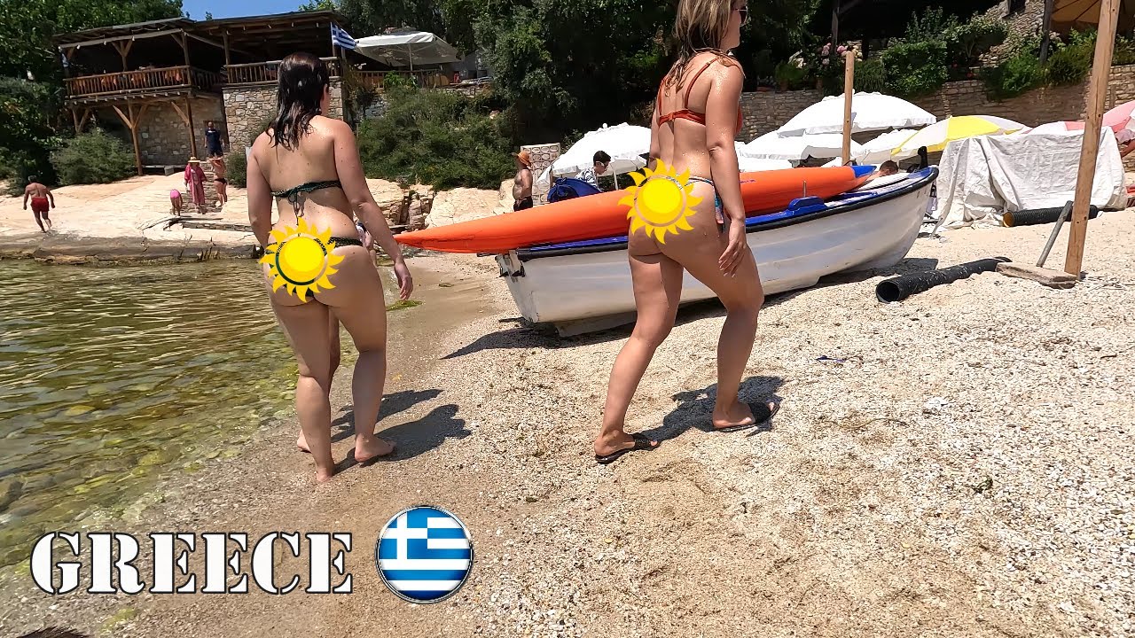 Greece Thassos ALIKI beach walk only fans beach walk